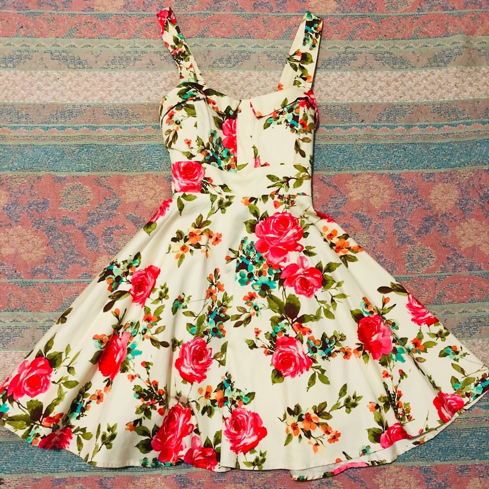 Vintage floral dress.